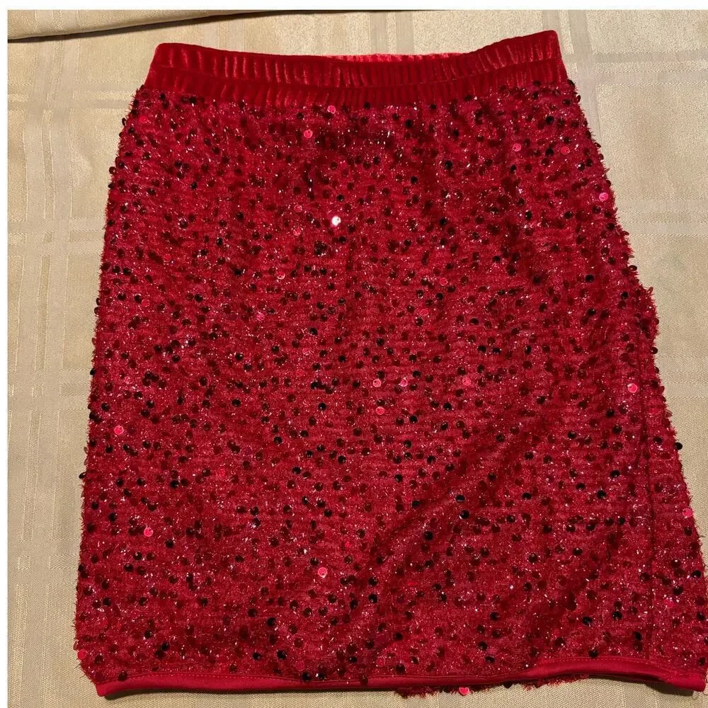 Red Sequin Skirt for Tween, Taylor Swift Inspired, Halloween, Dressy